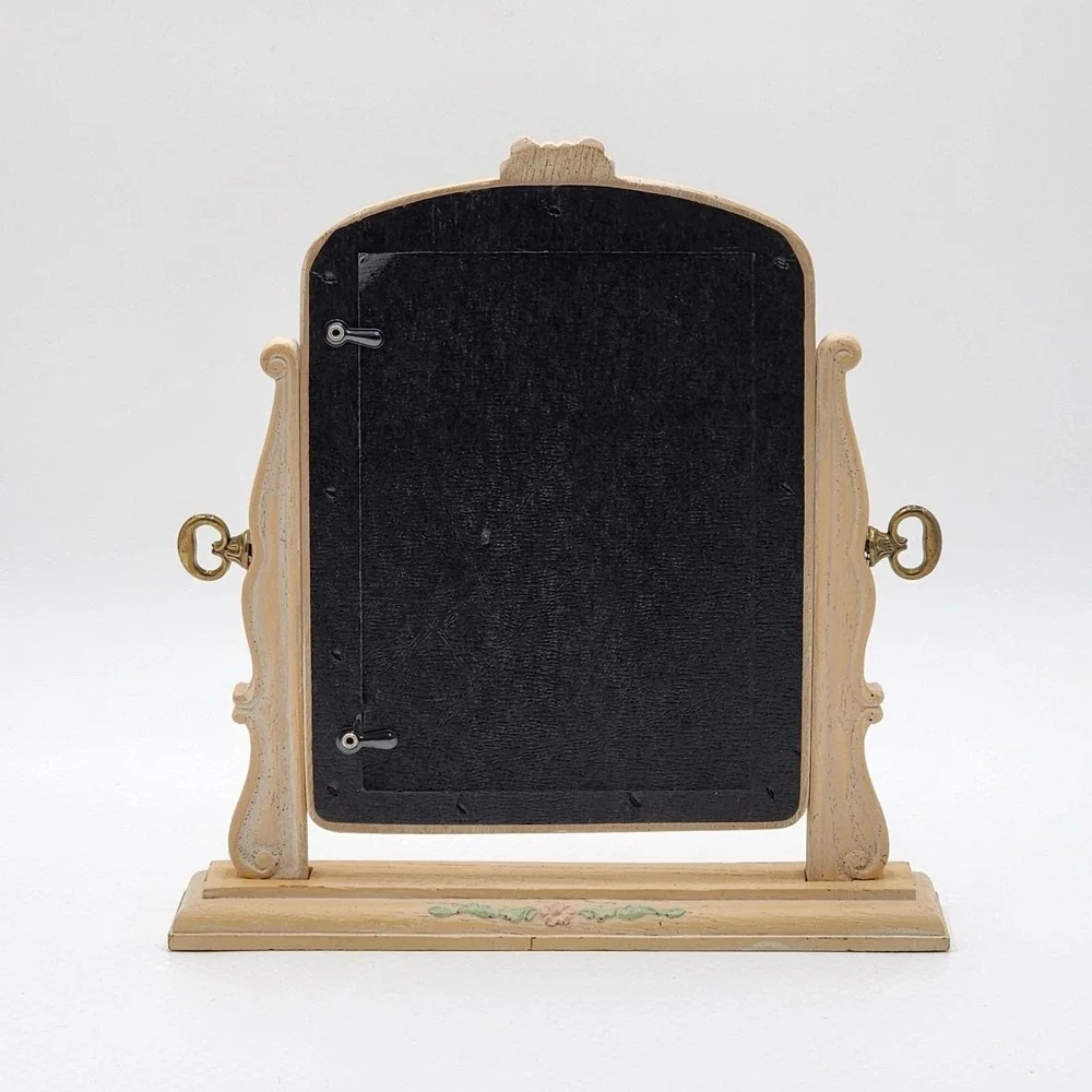 Vintage Distressed Swivel Picture Frame Ornate Floral Wood Frame Shabby Chic